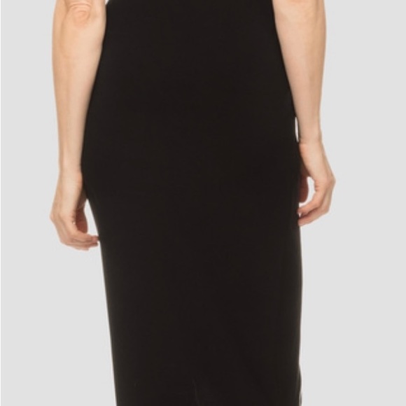 NWOT Joseph Ribkoff Midi Length Black White Sleeveless Robe Style Dress size 2 - Picture 2 of 6